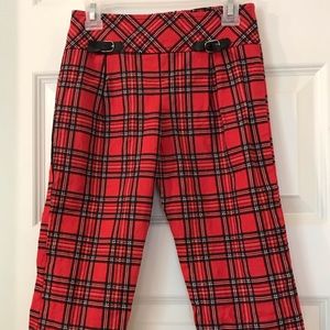 2 Hip by Wrapper Red Holiday Kids Plaid Pants